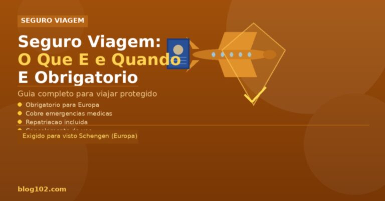 Passaporte e avião com escudo de proteção representando seguro viagem internacional